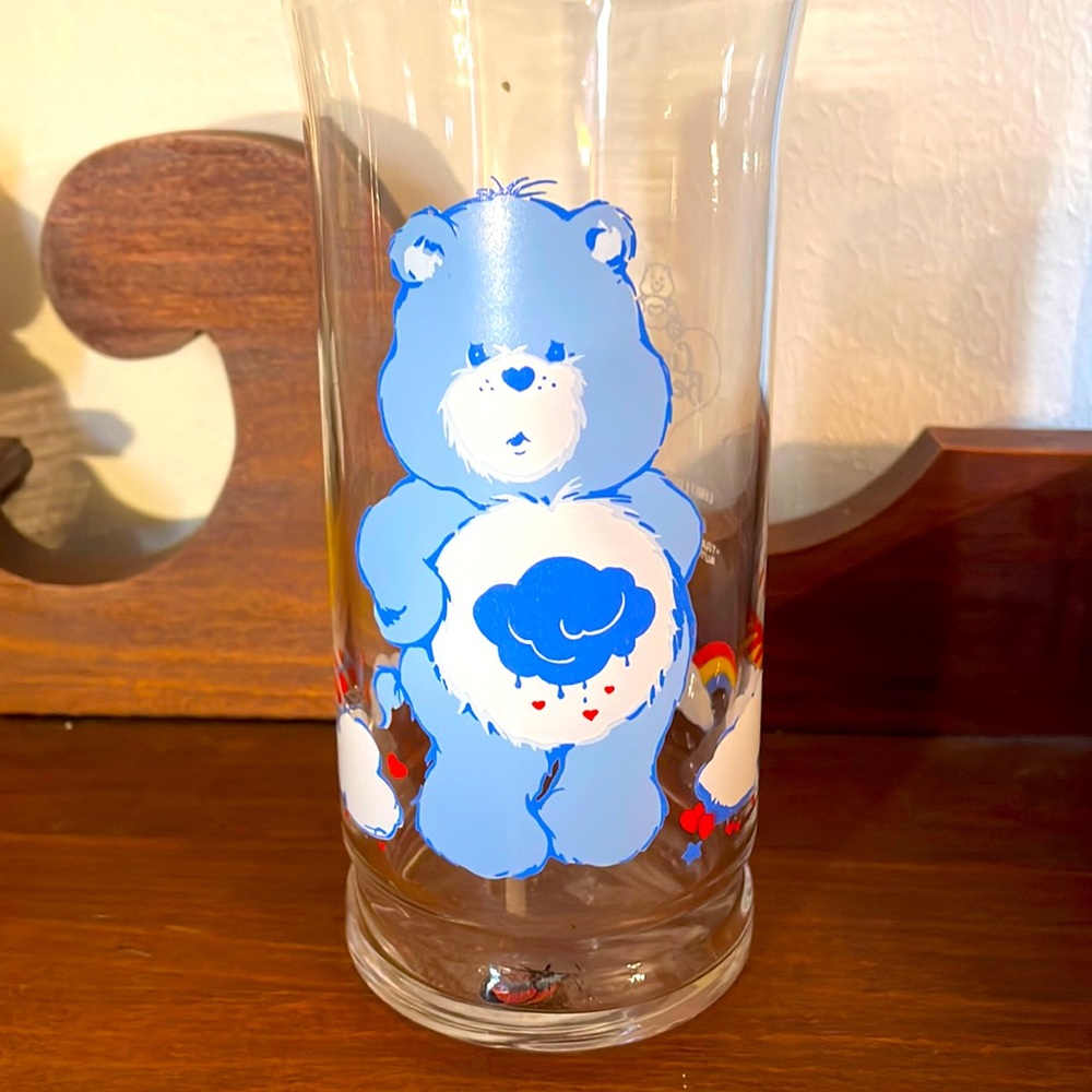Vintage Grumpy Bear care bear glass